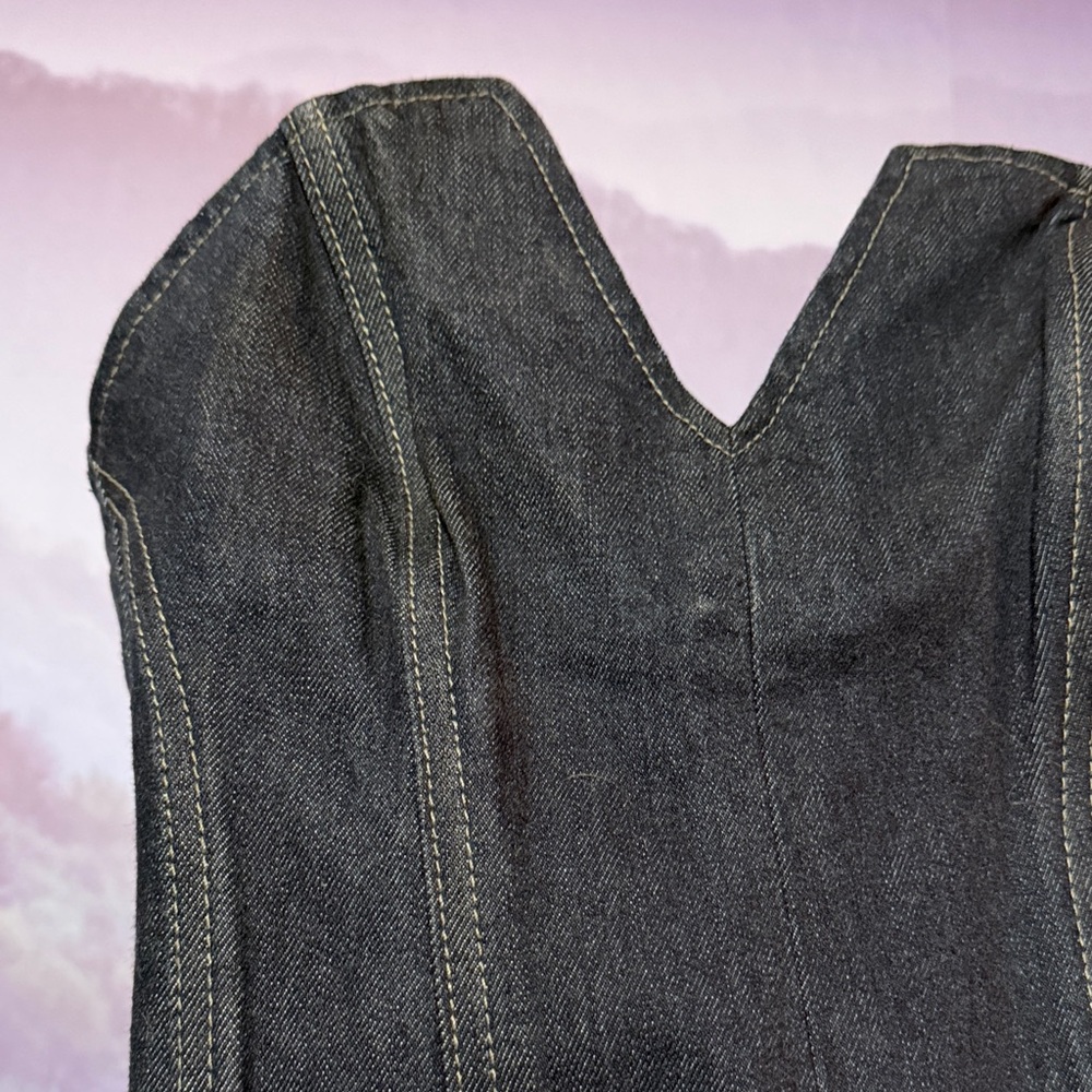 Zara Rinse Blue Bustier - Picture 6 of 6
